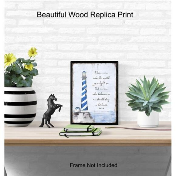 Religious Scripture Wall Decor - Nautical Beach House, Ocean Home Decoration - Picture 4 of 9